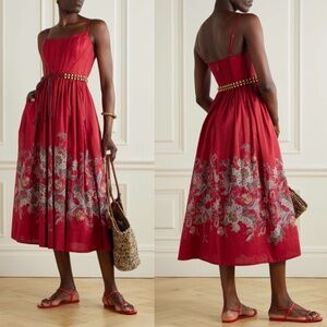 Zimmermann Rhiannon Paisley Print Corset Dress Red Multi Paisley US 4 AU 0 NWT